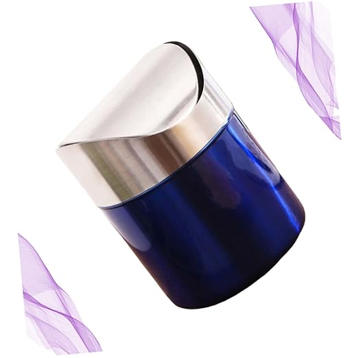 MAGICLULU Compact Stainless Steel Desk Top Trash Can Lid Recycling Bin for Kitchen Bathroom Office
