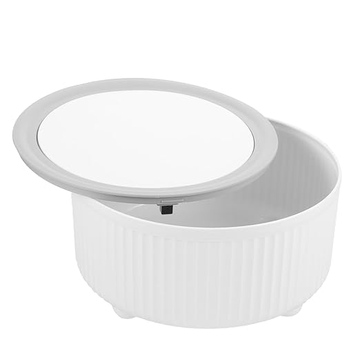 Zerodeko Slim Desktop Trash Can Small Waste Basket Lid Plastic Garbage Can for Office Bedroom