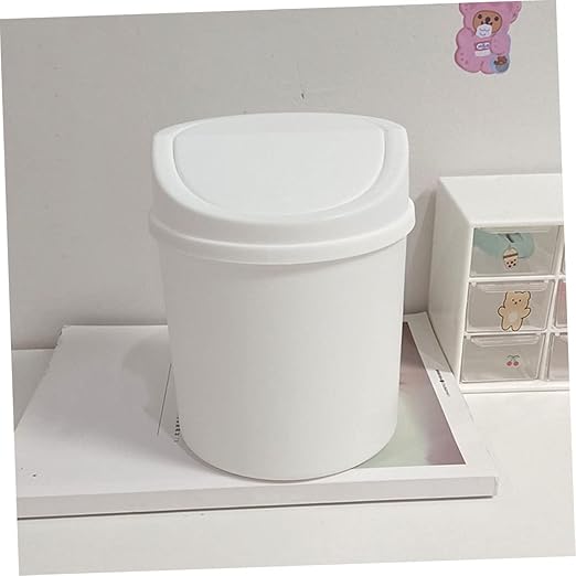 MAGICLULU 2pcs Slim Trash Can Lid Kitchen Office Accessories Recycling Bin for Kitchen Desktop Trash Can Household Bin