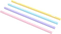 Loukin 4 pcs Rectangular Magnets, Colorful Fridge Plastic Strips Embedded Magnets (Yellow&Sky Blue&Purple&Pink) (Yellow&Sky Blue&Purple&Pink, M)