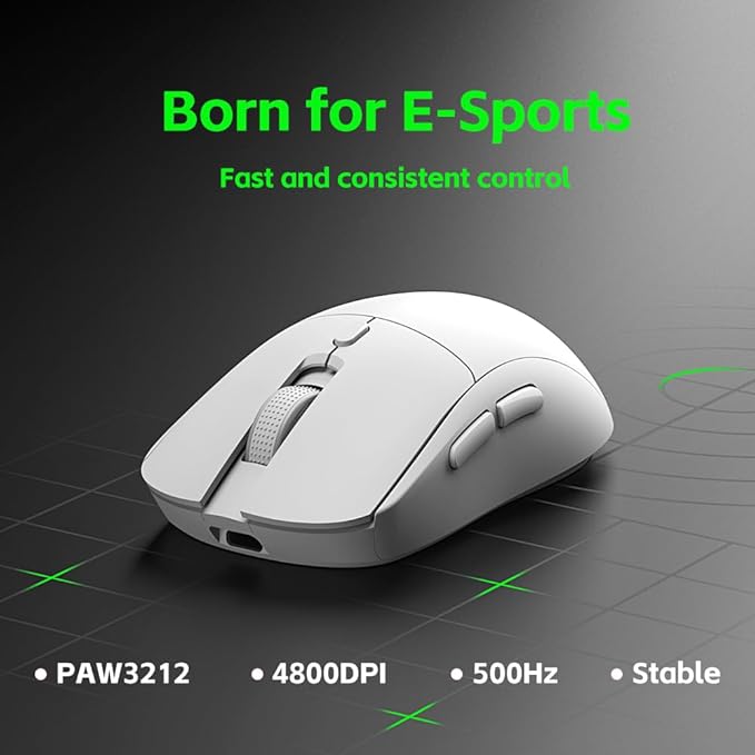 Bluetooth Wireless Mouse, 3 Modes Bluetooth 5.0 & 3.0 2.4G Wireless Portable Optical 4800 DPI Mouse with USB Nano Receiver,for Laptop, MacBook Pro Air, PC, Computer (Black)
