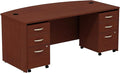 Bush Business Furniture Series C 72W Bowfront Shell Desk with (2) 3-Drawer Mobile Pedestals