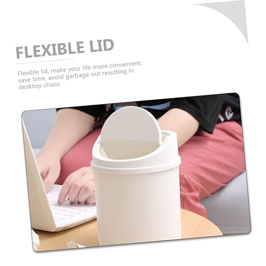 MAGICLULU 2pcs Slim Trash Can Lid Kitchen Office Accessories Recycling Bin for Kitchen Desktop Trash Can Household Bin