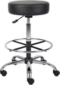 Boss Office Products B16240-BK Be Well Medical Spa Drafting Sool in Black, Low-Back