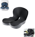 Back and Seat Cushion, Ergonomic Memory Foam Seat Cushion Lumbar Support Pillow for Office Chair, Car,Wheelchair,Home,Office (Gray B)