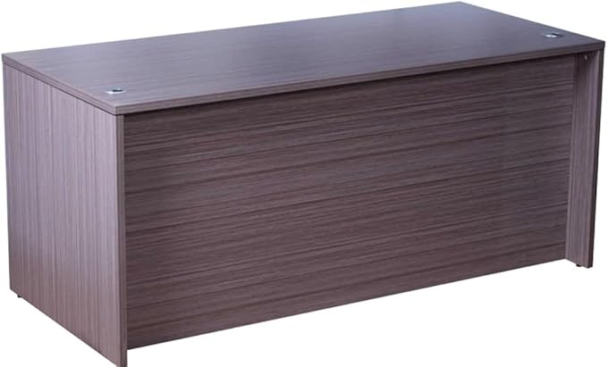Boss Office L-Shape Desk with Pedestal in Driftwood