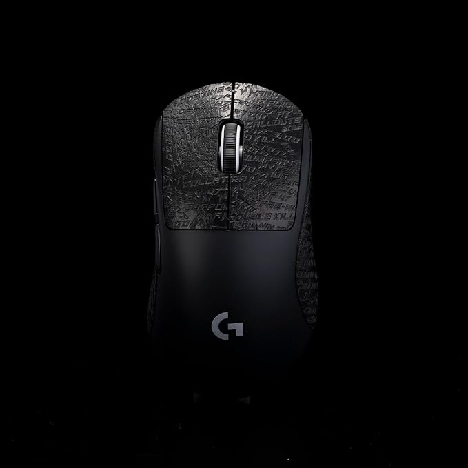 Grip Tape for logitech G Pro X Superlight 2 DEX (GPW4) - Anti-Slip,Enhanced Control, Sweat Resistance,Improves FPS Gaming Grip & Mouse Protection [Pre-Cut] CS Black 0.3mm