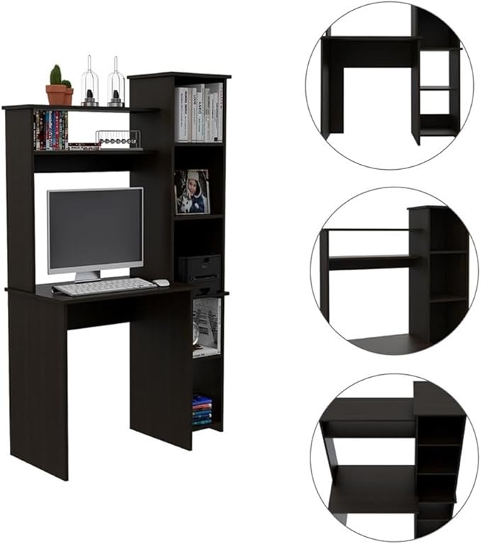 Home Square 2-Piece Set with Cabinet Bookcase and Home Office Desk