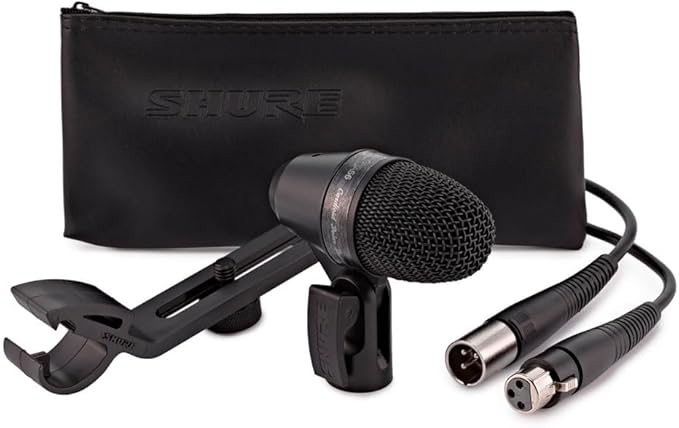 Shure PGA56 Dynamic Microphone - with Cardioid Pick-up Pattern, Swivel-Mount Dynamic Snare/Tom Microphone with AP56DM Drum Mount (PGA56-XLR)