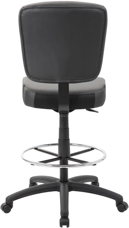Boss Office Products Oversized Drafting Stool in Black