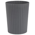JiatuA Small Trash Can Plastic Wastebasket Round Garbage Container Bin for Bathroom, Kitchen, Bedroom, Home Office, College Dorm, Dark Grey