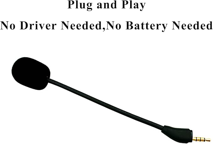 Replacement Game Mic Microphone for Wired Kingston HyperX Cloud III Gaming Headset, Detachable Mic Boom for PC PS5 PS4 Xbox Series X/S, 3.5 mm Jack