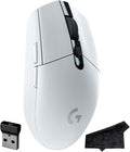 Logitech G305 Lightspeed Wireless Gaming Optical Mouse, White | Hero Sensor, 12,000 DPI, Lightweight, 6 Programmable Buttons, 250h Battery, Onboard Memory, PC/Mac | Signature Series Microfiber Cloth