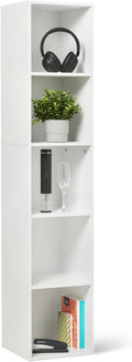 Amazon Basics 5-Cube Bookcase Compatible with Fabric Storage Cube Organizers, White