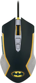 FRTEC - Batman Edition Gaming Mouse, Yellow LED Lighting, Adjustable DPI, Wired, Official DC Collection, Fast and Precise Movement, Configurable Side Buttons