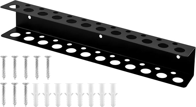 Screwdriver Organizer Wall Mount, Heavy Duty Metal Utility Storage Rack Storage Peg Board Hand Tools Organizer Screw Driver Holder Suitable Garages Homes Workshops Sheds