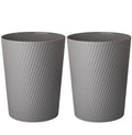 UUJOLY Small Trash Can Wastebasket Garbage Can Container Bins for Bathrooms, Laundry Room, Kitchens, Offices, Kids Rooms, Dorms (Dark Grey, 2 Pack)