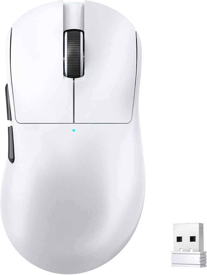 ZIYOU LANG×Magic-Refiner X2 Lightweight Wireless Gaming Mouse,Tri-Mode(2.4G/Wired/BT),25K DPI,PAW3311 Optical Sensor,1000Hz Polling Rate,500mAh,69g Ergonomic Mice for Medium-Large Hands-White