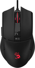 Bloody Gaming Mouse L65 Max - Stone Black, Lightweight 78 Grams, BC3332-A Sensor, RGB Animation, 4M Onboard Memory