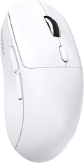 A.JAZZ NJ07 Wireless Mouse,67g Ultra-Lightweight,3-Mode 2.4G/Bluetooth/USB-C, 6 Adjustable DPI up to 12800, 1000Hz Optical Sensor, Ergonomic Design Long Battery Life, Compatible with PC & Mac-White