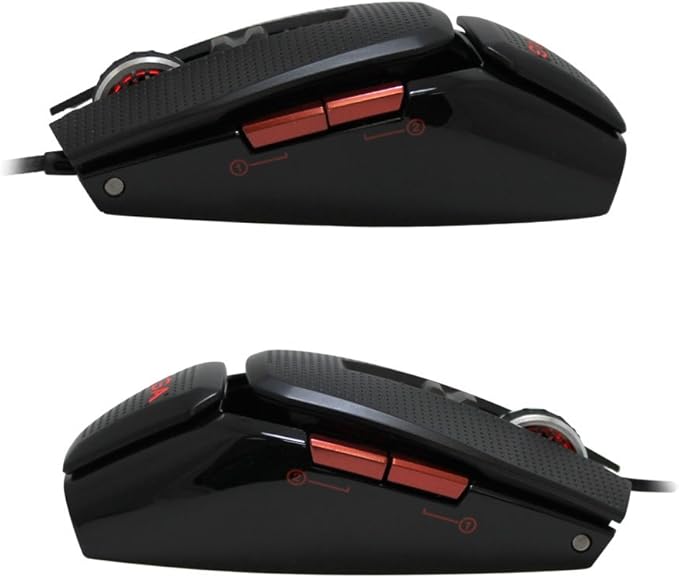 EVGA TORQ X10 901-X1-1103-KR Wired Laser Gaming Mouse Customizable/8200 DPI/5 Profiles/9 Buttons/Ambidextrous (Renewed)