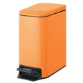 Cesun Slim Step-On Stainless Steel Desk Wastebasket – Matte Orange (1.6 Gal)