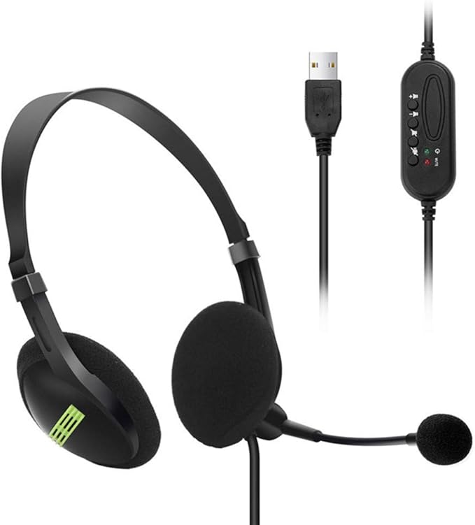 Wired Gaming Headset - Gaming Earphone with Microphone USB Headphone with Mic for Video Game Wired Earbuds