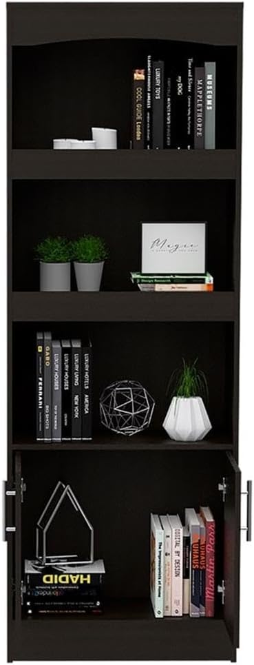 Home Square 2-Piece Set with Cabinet Bookcase and Home Office Desk