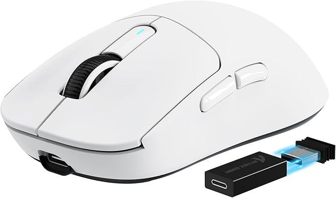 MANBASNAKE Attack Shark X3 Pro 4K/8K Hz Mouse, 59g Superlight BT/2.4G Wireless/Wired Gaming Mouse, PixArt PAW3395 Gaming Sensor, 26000 DPI, Programmable Buttons for Win11/Xbox/PS/Mac(White)