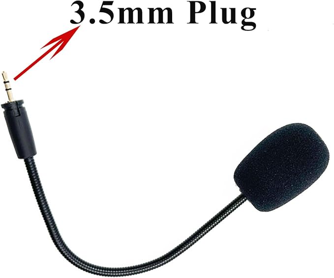 Replacement Game Microphone for PDP Afterglow AG6, for Turtle Beach Ear Force XO Three Four Stealth Recon 150 50 50X 50P 60P Gaming Headsets Noise Cancelling Crystal-Clear Sound Mic Boom, 3.5mm