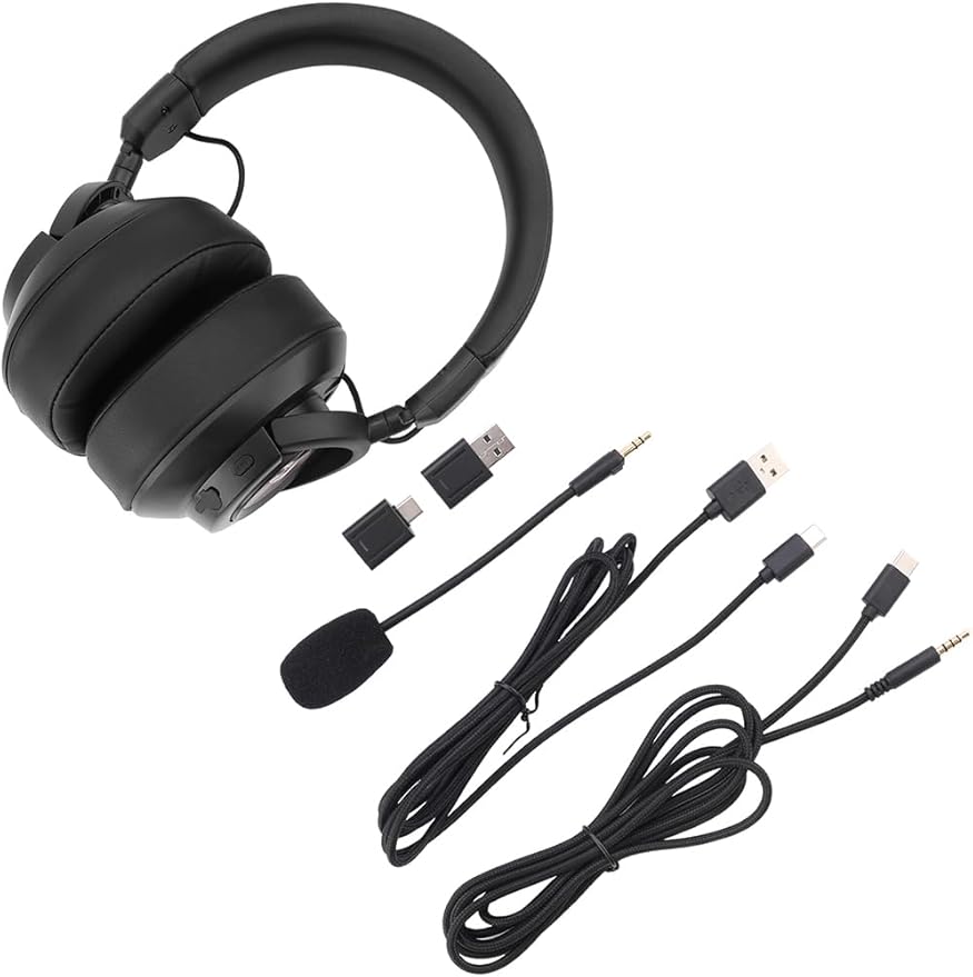 Redragon H889 Wireless Gaming Headset, 4-in-1 (2.4G/BT/USB/3.5mm), 51H Battery & Play-While-Charging, 7.1 Spatial Audio & 53mm Drivers, Detachable Mic, Multi-Platform Headphone for PC/PS5/NS/Mobile