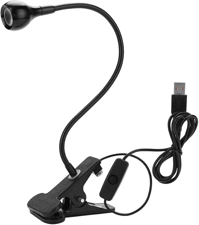 Zopsc USB 3W LED Phone Glue Curing Lamp,Portable Clamp Flexible 360 ° Desk Lamps,395 Wavelength,Plug and Play,for Repairing Phones,Fluorescent Agent Detection,Fluorescent Banknote