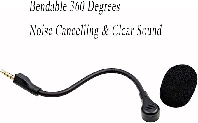 Replacement Game Mic for Steelseries Arctis 1 Headphones Detachable Microphone Boom for Gaming Headsets PS4 Pro PS5 Xbox One X Computer PC Mac 3.5mm Jack Noise Cancelling