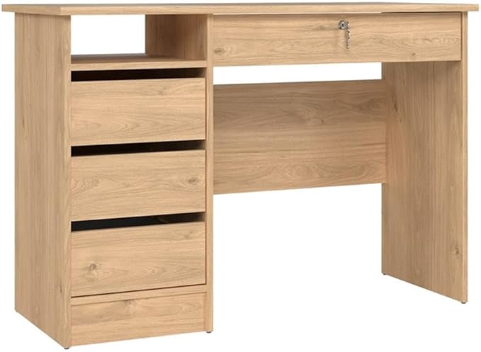 Pemberly Row Set of 2 Home Office Desk and 3-Drawers Mobile Cabinet with Casters