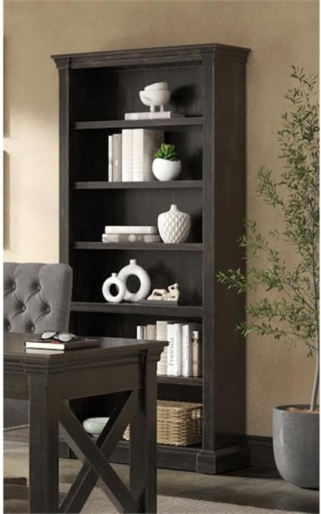 Pemberly Row Set of 3 Wood Office Writing Table & Filing Cabinet & Bookcase