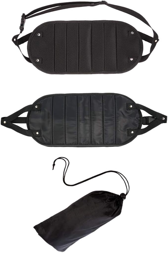 Magik 1-3 Pack Portable Foot Rest Relax Travel Hammock Carry Flight Leg Lift Pedal Adjustable Height and Length Airplane Office Bus Train Pad, Reducing Swelling and Soreness (Black, 2 Pack)