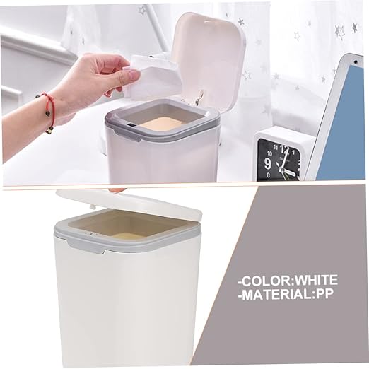 Slim Desktop Trash Can Set of 2 Tiny Miniature Office Garbage Bins Creative Cartoon Shaped Waste Baskets