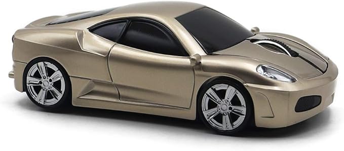 MGbeauty Wireless Mouse Sport Car Mouse Computer Optical Mice for PC Laptop MAC (Gold)