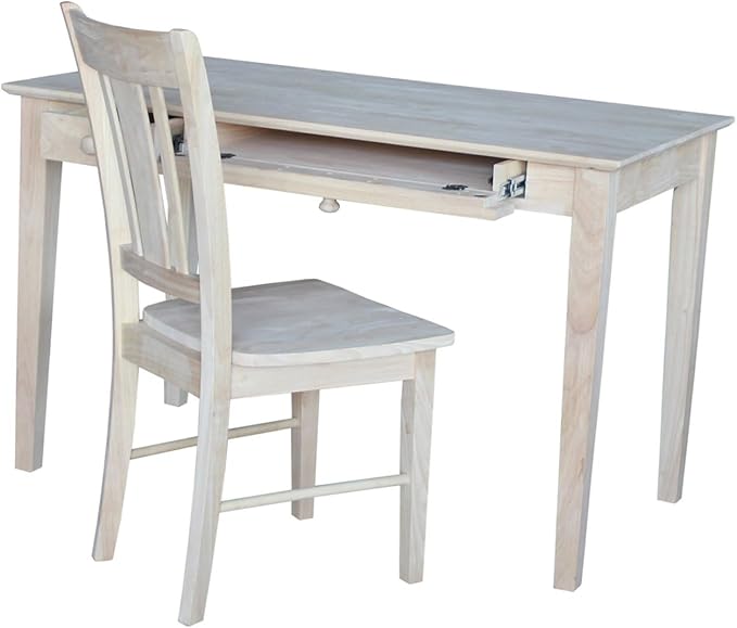 International Concepts Desk with Chair Unfinished