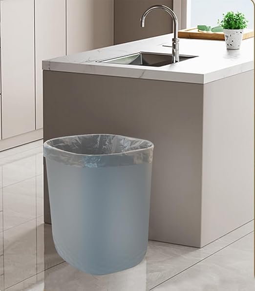 Small Trash Can with 60 Count of Trash Bags,2.5 Gallon Wastebasket Recycling Bin Trash Can for Bathroom Bedroom Office Kitchen (2, White+Gray)