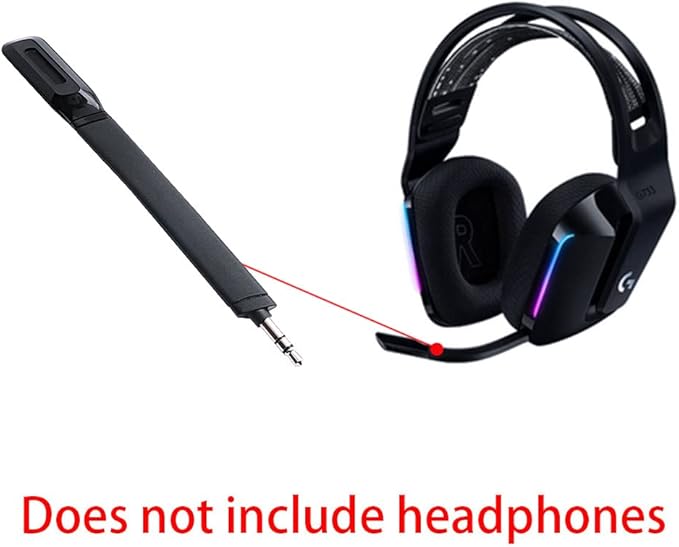 HUYUN Mic Replacement Crystal Sound Noise Isolation Microphone Compatible for Logit G733 Lightspeed RGB Gaming Headset (Black)