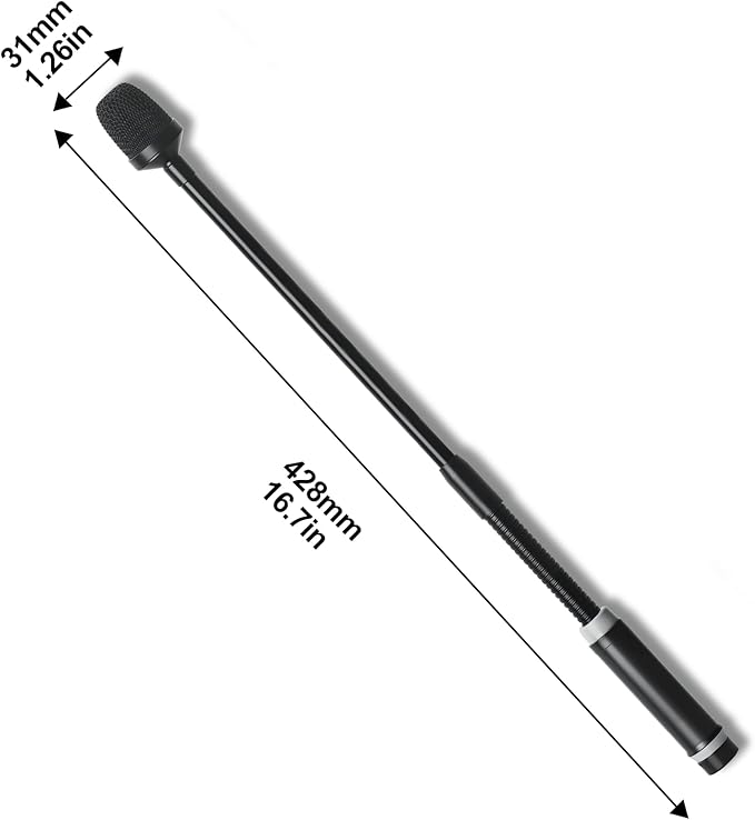 Dynamic Gooseneck Microphone, Professional XLR Wired Dynamic Microphone With 360-Degree Rotation And Flexibility. DJ Microphone Suitable For Audio Mixing Consoles, Ktv Bars, And Public Address Systems