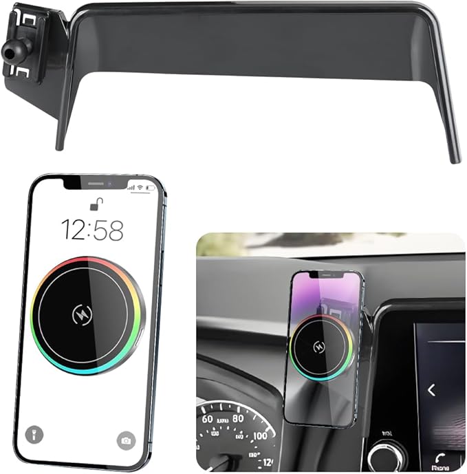 Car Magnetic Phone Mount for Nissan Rogue 2021-2026 and Altima 2019-2025 and Sentra 2020-2025【 8-inch Screen 】 Auto Accessories Best Cell Phones Holder Fast 15W Wireless Charger Stand