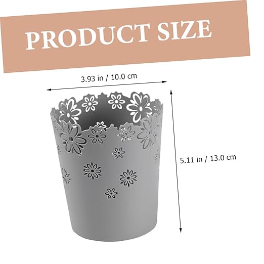 2pcs Mini Trash Cans Lids Desktop Office Home Slim Trash Bin Car Waste Container