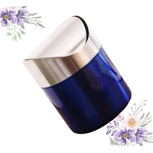 MAGICLULU Compact Stainless Steel Desk Top Trash Can Lid Recycling Bin for Kitchen Bathroom Office