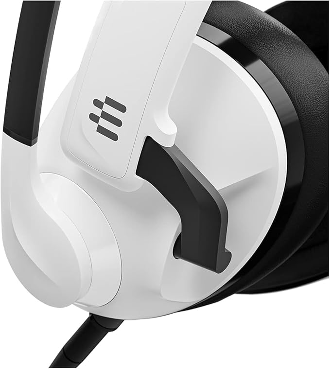 EPOS H3 Closed Acoustic Gaming Headset with Noise-Cancelling Microphone - Plug & Play Audio - Around The Ear - Adjustable, Ergonomic - for PC, Mac, PS4, PS5, Switch, Xbox - White