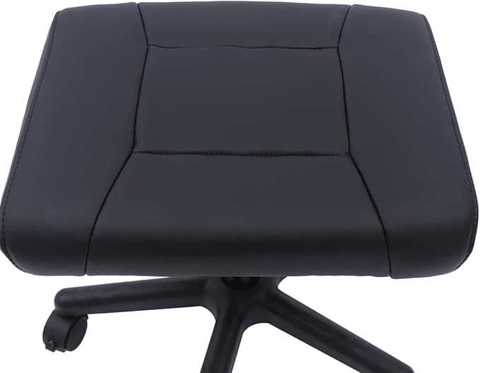 Foot Stool Adjustable,Office Ottoman Under Desk,Leg Rest Ottoman with 360° Swivel Rolling Wheels,Multi-Use Stool for Gaming Chair,Home,Office