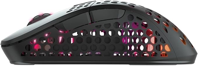 Xtrfy M4 Wireless, Wireless Ultra-Light Gaming Mouse, Optimised for E-Sports, 2.4 GHz, RF RGB Lighting, Adaptable Ergonomic Right-Handed Mouse, Rechargeable, Black