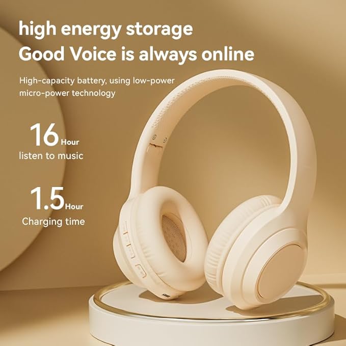 M6 Wireless Gaming Headset, Lightweight, Comfortable,Memory Foam & Premium Leatherette Ear Cushions, Stereo Headphones, Gaming Headphones with Mic for Mobile Device (Black)