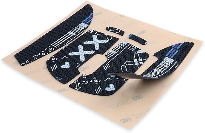 HUYUN Mouse Side Panels/Anti Sweat Paste Grip Tape Replacement for Logit G Pro X Superlight Second Gen Wireless Gaming Mouse (Pattern Black)